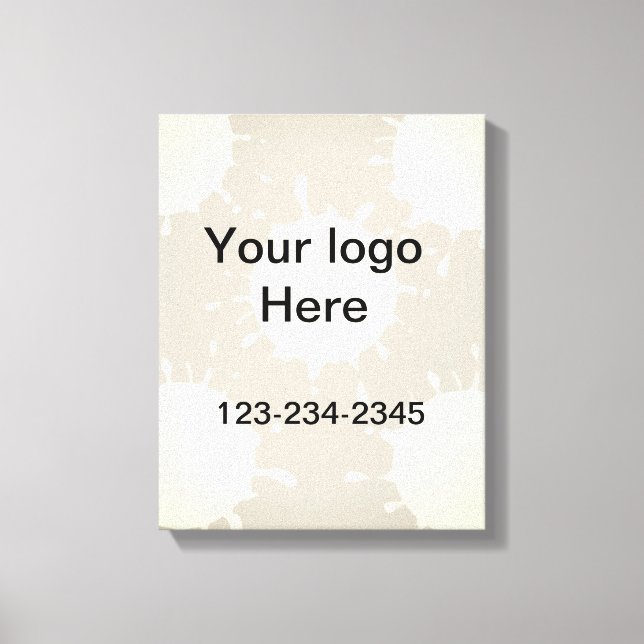 Simple green sparkle glitter add your logo number  canvas print (Front)