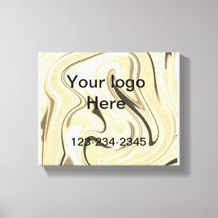 Simple green sparkle glitter add your logo number canvas print