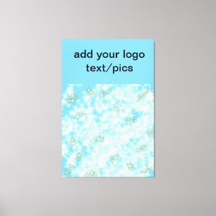 Simple green sparkle glitter add your logo number  canvas print