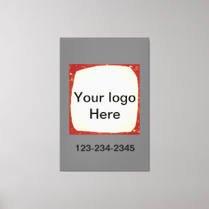 Simple green sparkle glitter add your logo number  canvas print