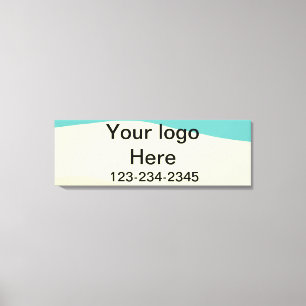 Simple green sparkle glitter add your logo number  canvas print
