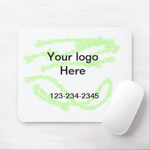 Simple green sparkle glitter add your logo number mouse mat