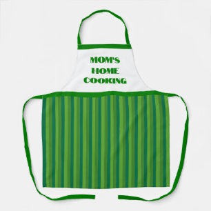 Simple Green Stripe Mum's Home Cooking Apron