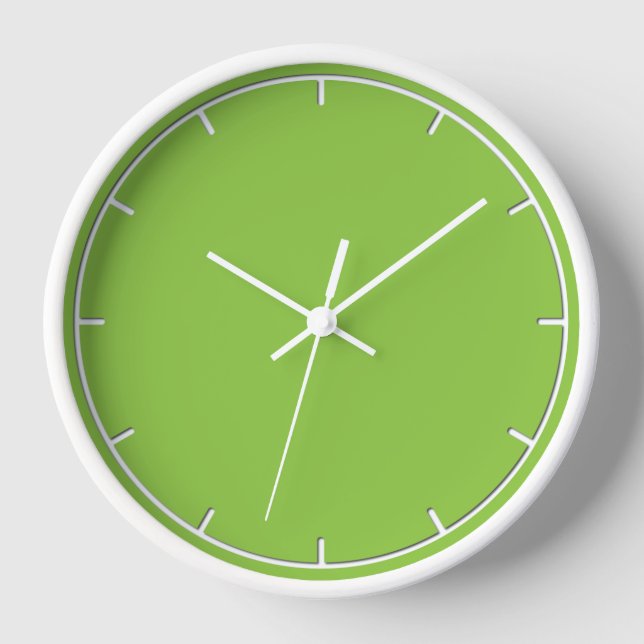 Simple Green Wall Clock (Front)