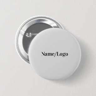Simple green watercolor abstract add logo text min 6 cm round badge