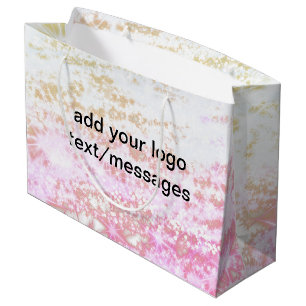 Simple green watercolor abstract add logo text min large gift bag