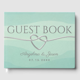 Simple Green Wedding Guest Book