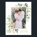 Simple Greenery | Add Your Photo Poster<br><div class="desc">This trendy and elegant poster features a green botanical frame around your personal photo,  with elegant watercolor leaves.</div>