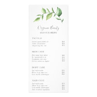 Simple Greenery Elegant Rustic Price List