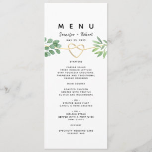 Simple Greenery Eucalyptus Elegant Wedding Menu