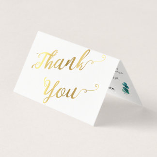Simple Greenery Eucalyptus Gold Thank You Card