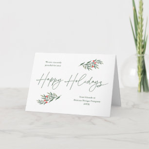 Simple Greenery Leaves Business Card