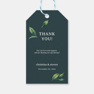 Simple Greenery Minimalist Wedding Thankyou Gift Tags