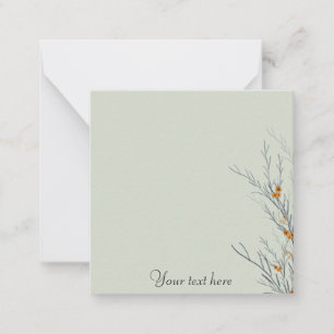 Simple greenery sage green  card