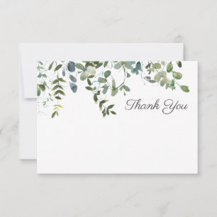 Simple Greenery Thank You Card