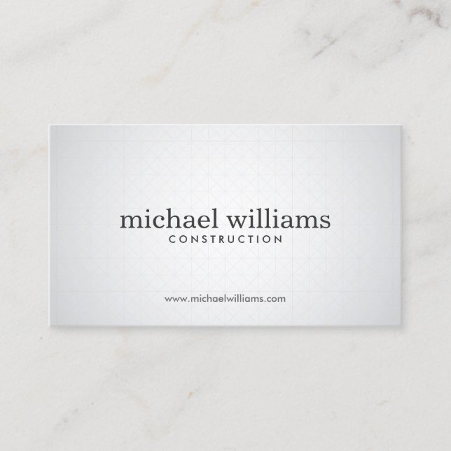 Simple Grey and Black Modern Minimal  Business Card (Front)