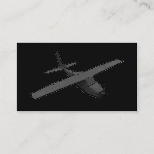 Simple grey black propeller plane custom cards (Front)
