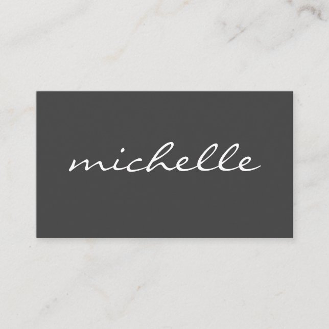 Simple Grey Business Card (Front)
