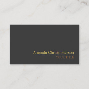 Simple Grey Chic Script Style Business Card