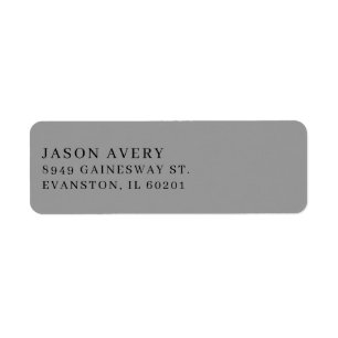 Simple Grey Classic Return Address Text Based