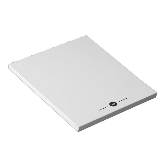 Simple Grey Company Logo  Notepad (Angled)