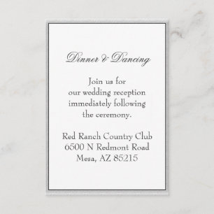 Simple Grey Eco Friendly Wedding Enclosure Invitation