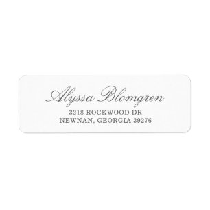 Simple Grey Elegant Return Address