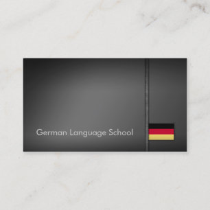 Simple Grey German Language School Business Card