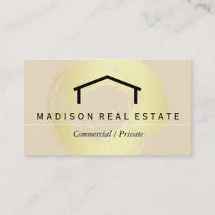 Simple (grey) / House Logo Business Card