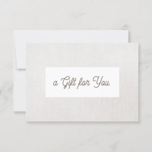 Simple Grey Linen (image) Gift Certificate