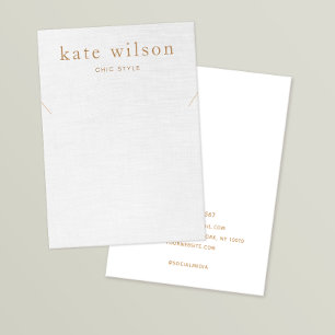 Simple Grey Linen (image) Necklace Display Card