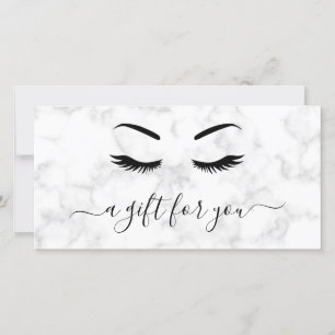 Simple Grey Marble Lashes Gift Certificate