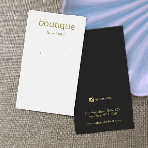 Simple Grey  Modern Long Earring Display Card