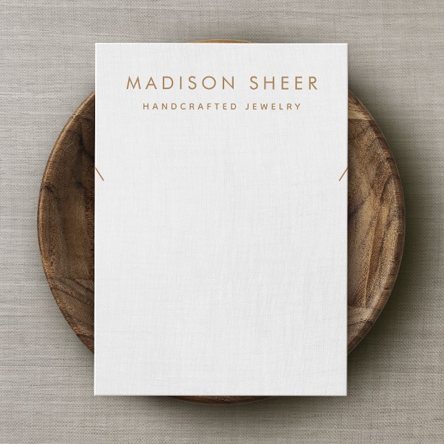 Simple,Grey, Modern Necklace Bracelet Display Busi Business Card (Creator Uploaded)