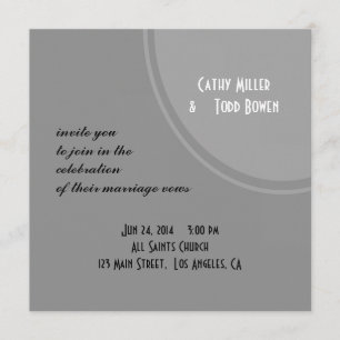 Simple Grey Modern Wedding Invitation