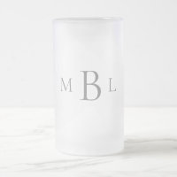 Simple Grey Monogram Wedding