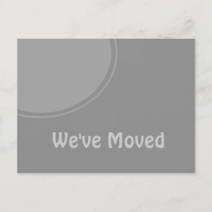 Simple Grey moving announcement Postcard