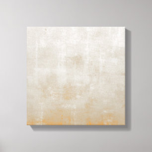 Simple Grey Orange rustic abstract Canvas Print