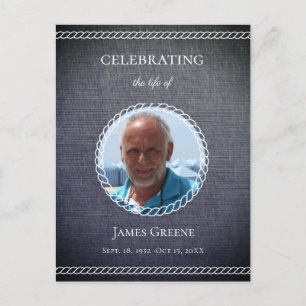 Simple Grey Photo Celebration of Life  Invitation