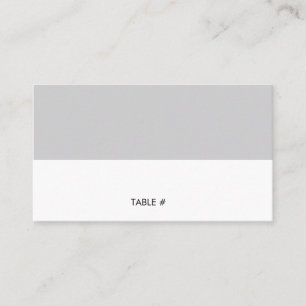 Simple grey place cards - flat
