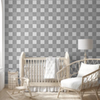 Simple Grey White Checks Pattern