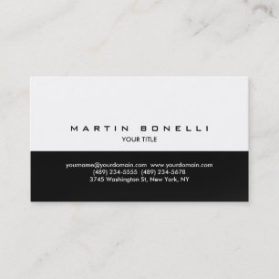 Simple Grey White Plain Professional Business Card