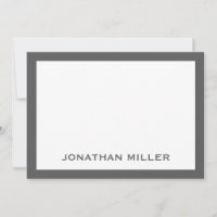 Simple Grey White Typographic Name 5x7