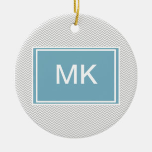 Simple Grey ZigZag Ceramic Tree Decoration