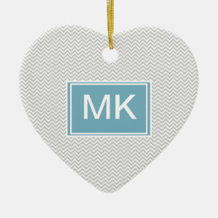 Simple Grey ZigZag Ceramic Tree Decoration