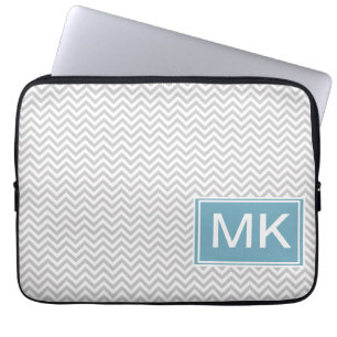 Simple Grey ZigZag Laptop Sleeve
