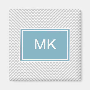 Simple Grey ZigZag Magnet