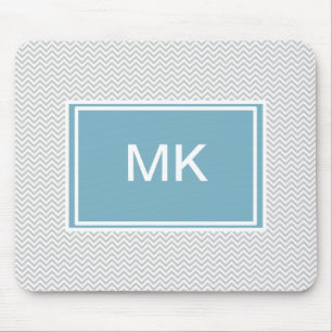 Simple Grey ZigZag Mouse Mat