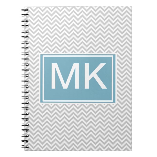 Simple Grey ZigZag Notebook (Front)