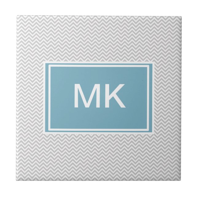 Simple Grey ZigZag Tile (Front)